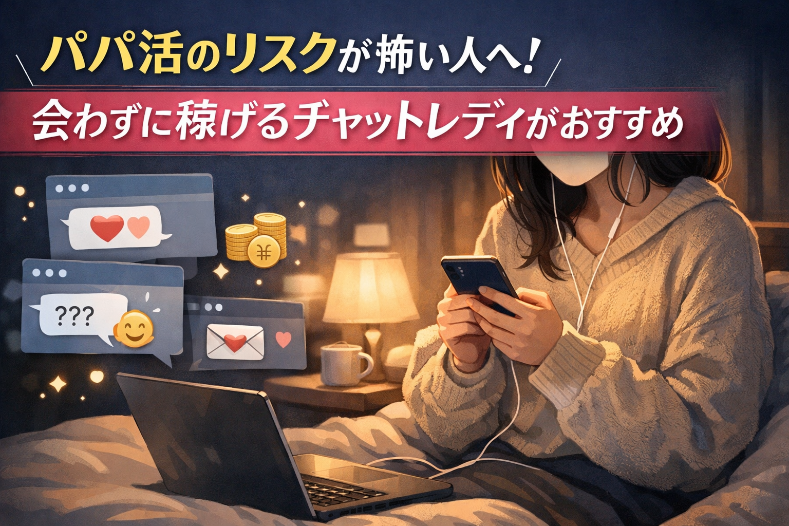 お金をくれる男性とメールするだけでお金を稼げるサイトは？
